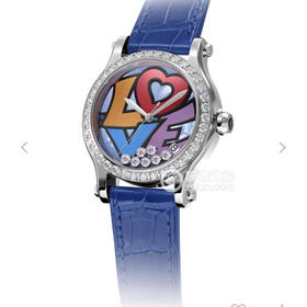 YF萧邦 HAPPY DIAMONDS 五彩缤纷系列 278559-3020 。女士腕表，皮表带，自动机械机芯，透底。