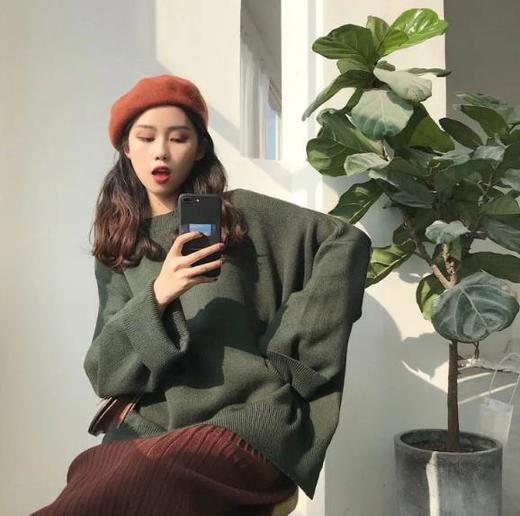 【女装】*大码女装胖mm减龄显瘦洋气针织毛衣套装裙韩版秋冬季胖妹妹两件套 商品图1