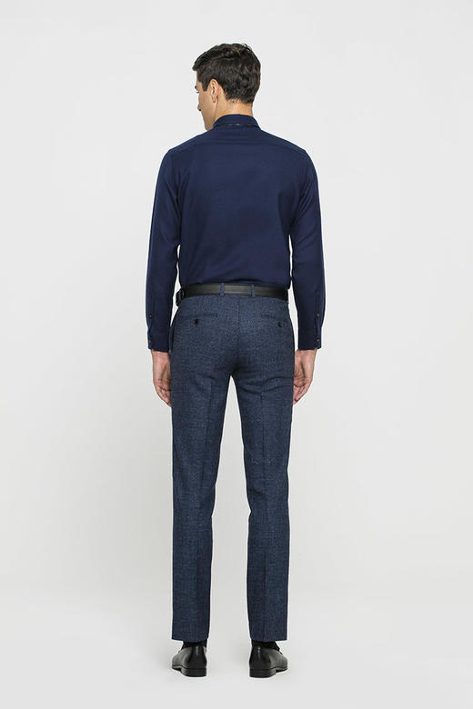 callisto立体鸟眼纹西服下装 羊毛混纺 FOBWP052BL 商品图3