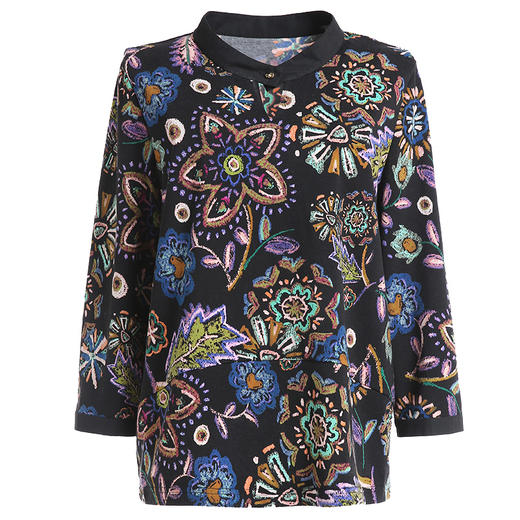 乔万尼衬衫春秋季潮复古印花宽松气质长袖上衣EN3C363 商品图4