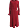 乔万尼秋装修身气质法式红装宴会长袖连衣裙女士中长款EN3E340101 商品缩略图4