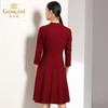 乔万尼秋装修身气质宴会红装长袖羊毛连衣裙中长款EN3E337 商品缩略图3