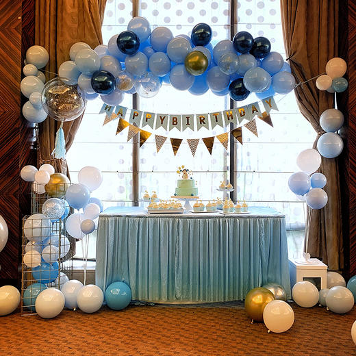 宝宝宴甜品台生日派对气球节日布置商务酒会餐厅布置套餐上门布置不含