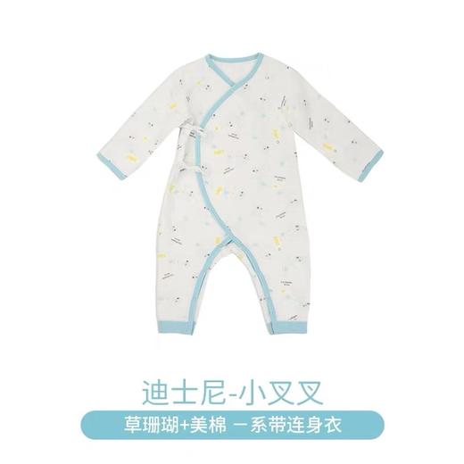 i-baby迪士尼空气层【系带】连身衣 婴儿内衣进口美棉宝宝内衣 商品图0