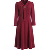 乔万尼秋装修身气质宴会红装长袖羊毛连衣裙中长款EN3E337 商品缩略图4