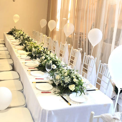 高档生日求婚订婚宴会商务高端酒店布置餐桌花气球套餐6份餐桌花!
