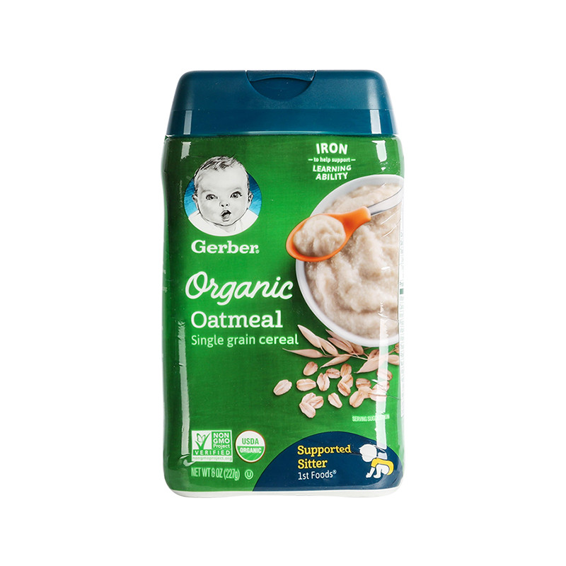 GERBER/嘉宝 有机燕麦米粉一段6个月以上 227G保税JPY带授权招加盟代理