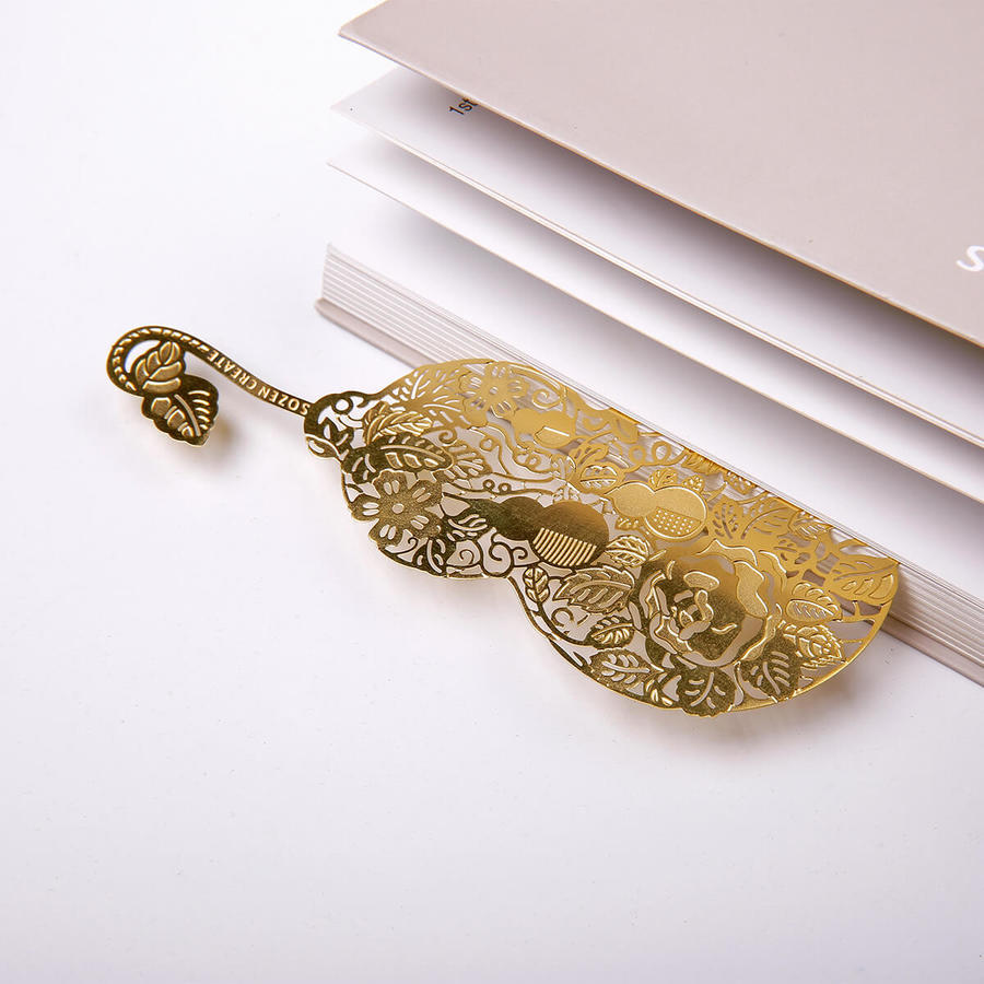 手心里 福气系列1片礼盒装 金属艺术书签 镀18k金 新年礼物