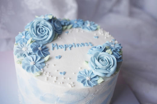 女士款 蓝色系小清新 韩式裱花 商品图2