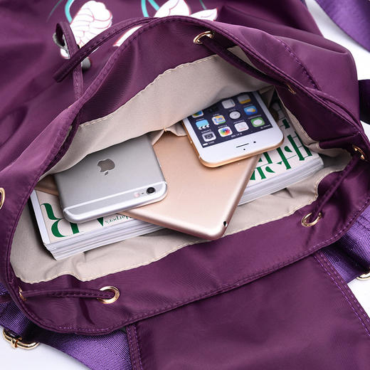 XH-1622新款时尚韩版印花尼龙帆布旅行背包简约书包  XCX 商品图4