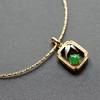 冰种阳绿翡翠吊坠手链18k黄金白金镶嵌 商品缩略图4