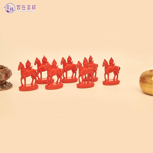 【智在吉祥】铜红马驮宝珠招财进宝马到成功通关家居摆件 商品图2