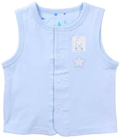 棉果果春秋家居春秋款男童女童氨纶汗布磨毛内衣马夹M101171218040 商品图2