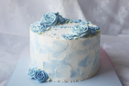 女士款 蓝色系小清新 韩式裱花 商品图1