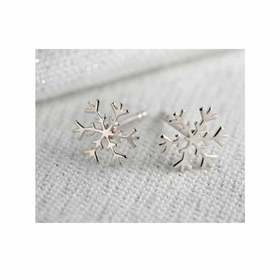 【保税仓】Lilycharmed银色雪花片耳钉
