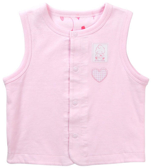 棉果果春秋家居春秋款男童女童氨纶汗布磨毛内衣马夹M101171218040 商品图1