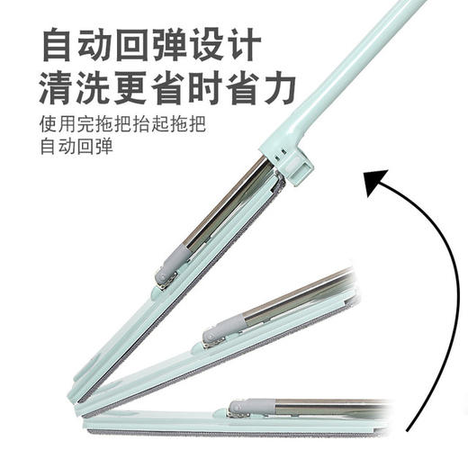 【抖音爆款 超大清洁面】免手洗胶棉拖把 大面积无死角 不脏手易收纳 强给力去污，无死角无残留！非百达乐美家，一推一拉，3秒挤水！ 商品图1