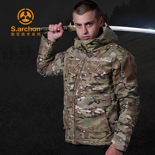 冬季户外冲锋衣男三合一防水风衣加绒加厚保暖迷彩登山服战术外套 商品图2