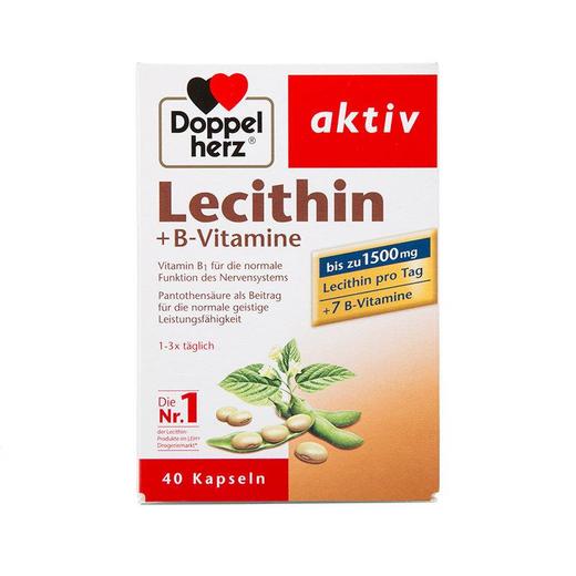 【保税仓】德国 Doppelherz双心 天然卵磷脂精华胶囊 40粒/盒 商品图0