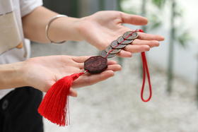 【青山特惠】【本次限购4串】五帝钱配紫檀八卦，趋吉避凶，招财纳福 风水禅意生活馆火爆挂件。（15天内发货）（不能用券） cy