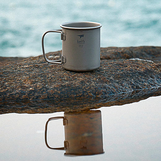 铠斯 纯钛 水杯 折叠水杯 便携杯子 野营杯 单层杯 容量220ML TI3200 商品图4