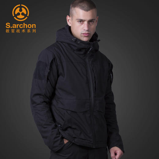 冬季户外冲锋衣男三合一防水风衣加绒加厚保暖迷彩登山服战术外套 商品图5