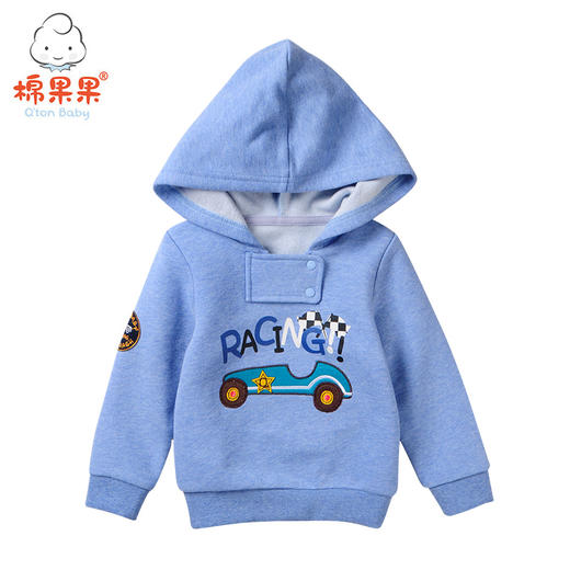 棉果果秋冬季男童大毛圈抓绒连帽卫衣M412182218660 商品图1