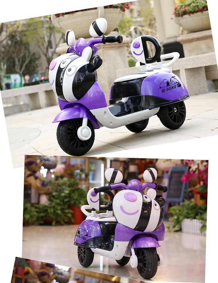 卡通小斑马电动车音乐款