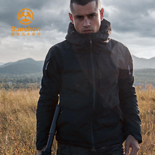 冬季户外冲锋衣男三合一防水风衣加绒加厚保暖迷彩登山服战术外套 商品图4