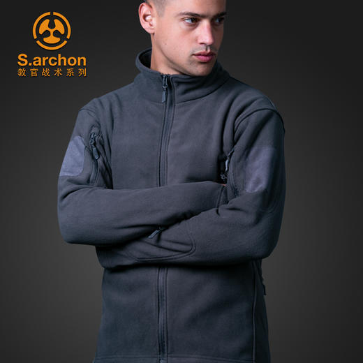 【新品】昂垦秋冬户外抓绒衣男保暖加厚双面摇粒绒开衫冲锋衣内胆战术外套 商品图2