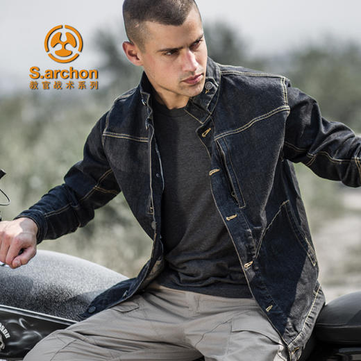 秋季城市通勤教官骑士战术牛仔褂男薄款特种兵多口袋登山夹克外套 商品图4