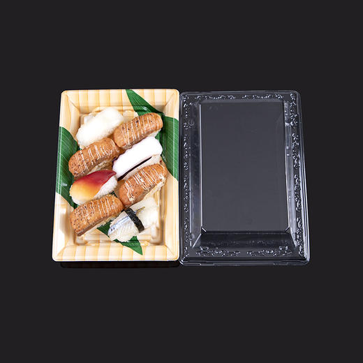 喇叭花一次性寿司盒印花甜品寿司包装盒日式刺身拼盘打包盒600套 商品图3