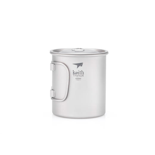 铠斯 纯钛 水杯 折叠水杯 便携杯子 野营杯 单层杯 容量400ML TI3203 商品图2