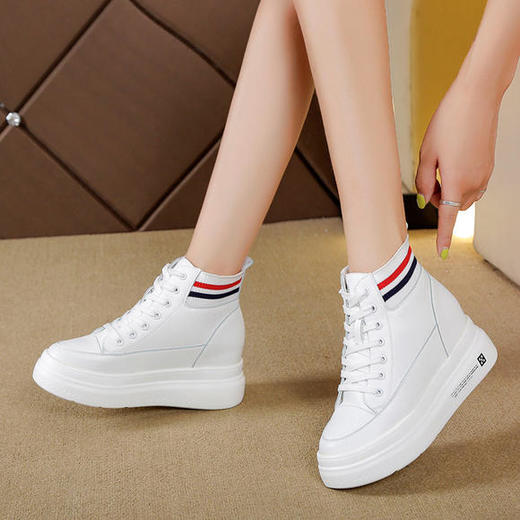 JW-5551透气内增高小黑鞋配裙子的小白鞋 商品图2