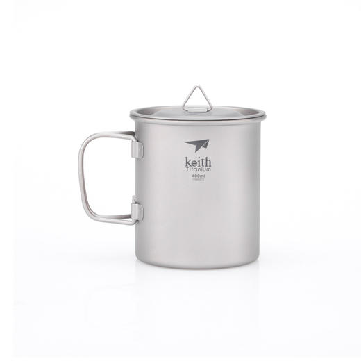 铠斯 纯钛 水杯 折叠水杯 便携杯子 野营杯 单层杯 容量400ML TI3203 商品图1