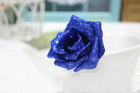 仿真花 水晶玫瑰 带杆玫瑰 玫瑰花