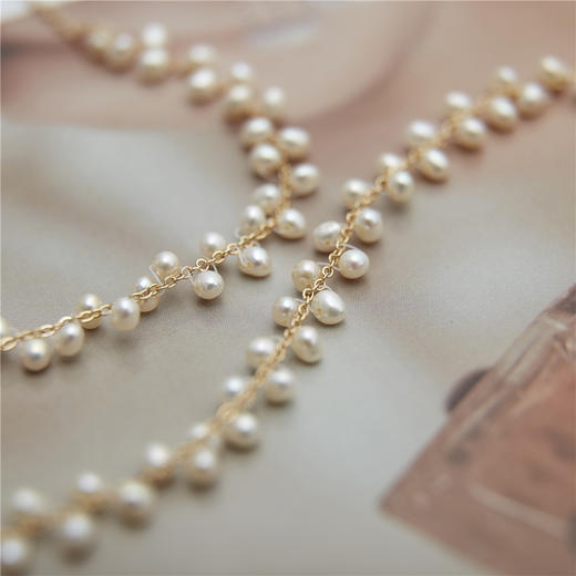 Pearl moments 小仙女 手工编织 18K材质 天然淡水珍珠项链 商品图3