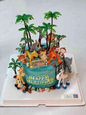 动物世界主题蛋糕