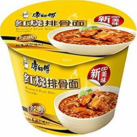 【批发】康师傅红烧排骨面桶