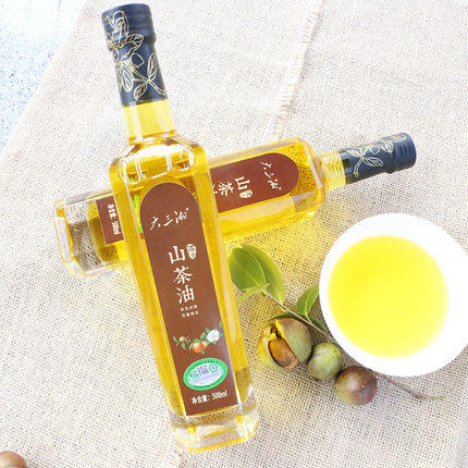 大三湘有机浓香山茶油 低温物理压榨炒菜食用油耐220度高温 500ml 商品图3
