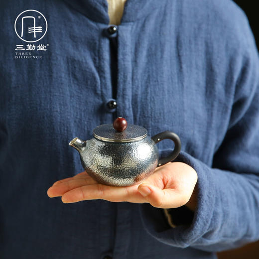 茶壶.锤印檀木泡茶壶 商品图2