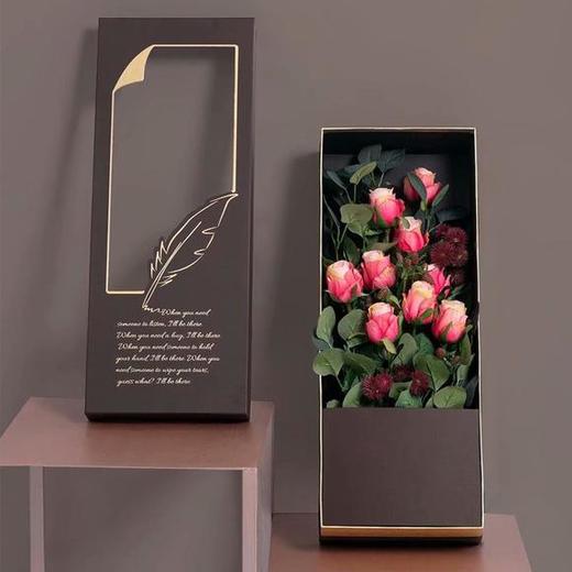 爱之羽亮金镂空长方礼盒 商品图2