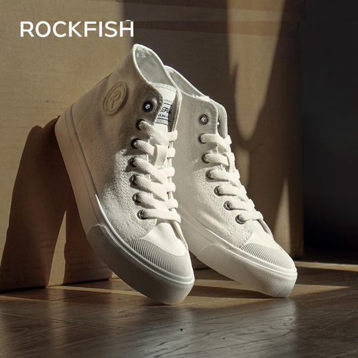 【防泼水面料】英国Rockfish746防泼水休闲户外防泼水高帮款帆布鞋 商品图5