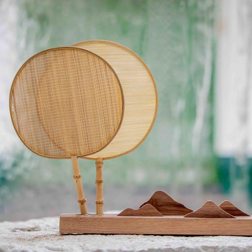 自然家的朋友们# 重庆梁平非遗手工竹丝扇子 圆形/芭蕉型 汉服配饰