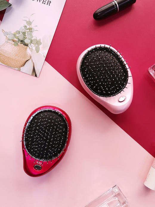 koizumi日本小泉成器迷你气垫防静电直发梳懒人神器按摩电动梳子