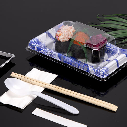 喇叭花寿司盒子印花一次性外卖打包盒三文鱼刺身拼盘商用包装盒 商品图3