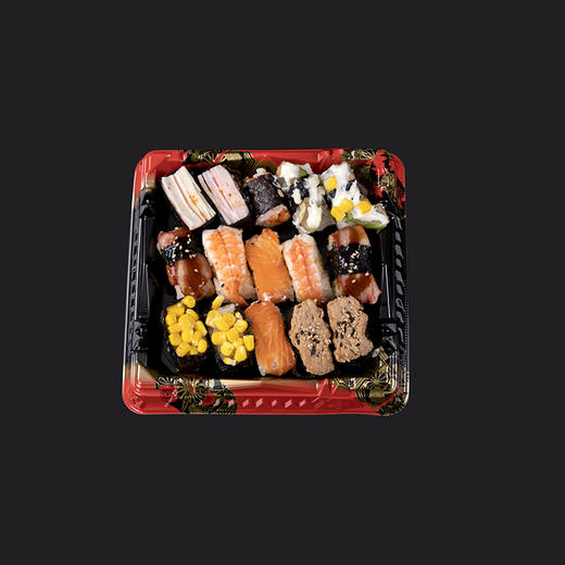 喇叭花寿司包装盒印花打包盒碟子一次性日式塑料外卖三文鱼刺身 商品图2