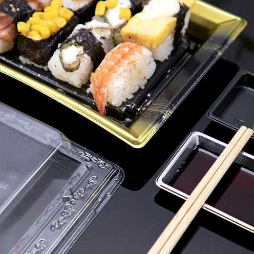 喇叭花一次性寿司盒印花甜品寿司包装盒日式刺身拼盘打包盒600套 商品图2