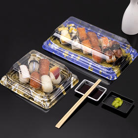 喇叭花一次性印花寿司盒外卖打包盒日式刺身拼盘便当盒商用带盖
