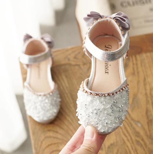 【女童童鞋】韩版水钻软底女童半凉鞋公主鞋儿童鞋子春款女孩皮鞋 商品图3